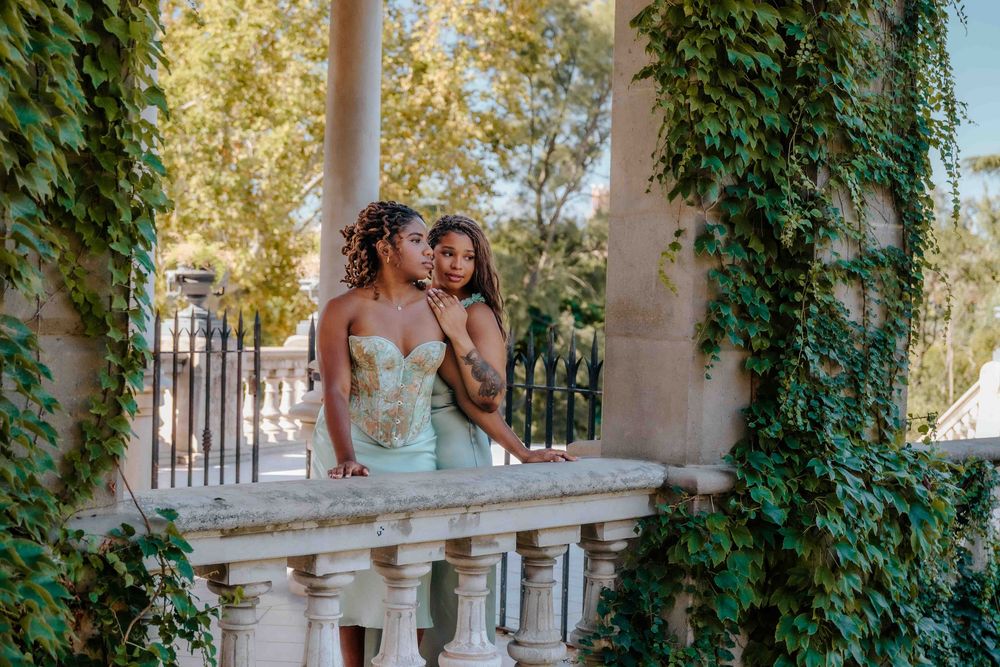 Soft and romantic photography style for same sex engagement.