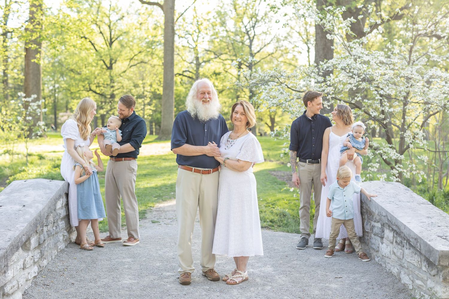 Extended family session St. Louis, MO springtime Tower Grove Park