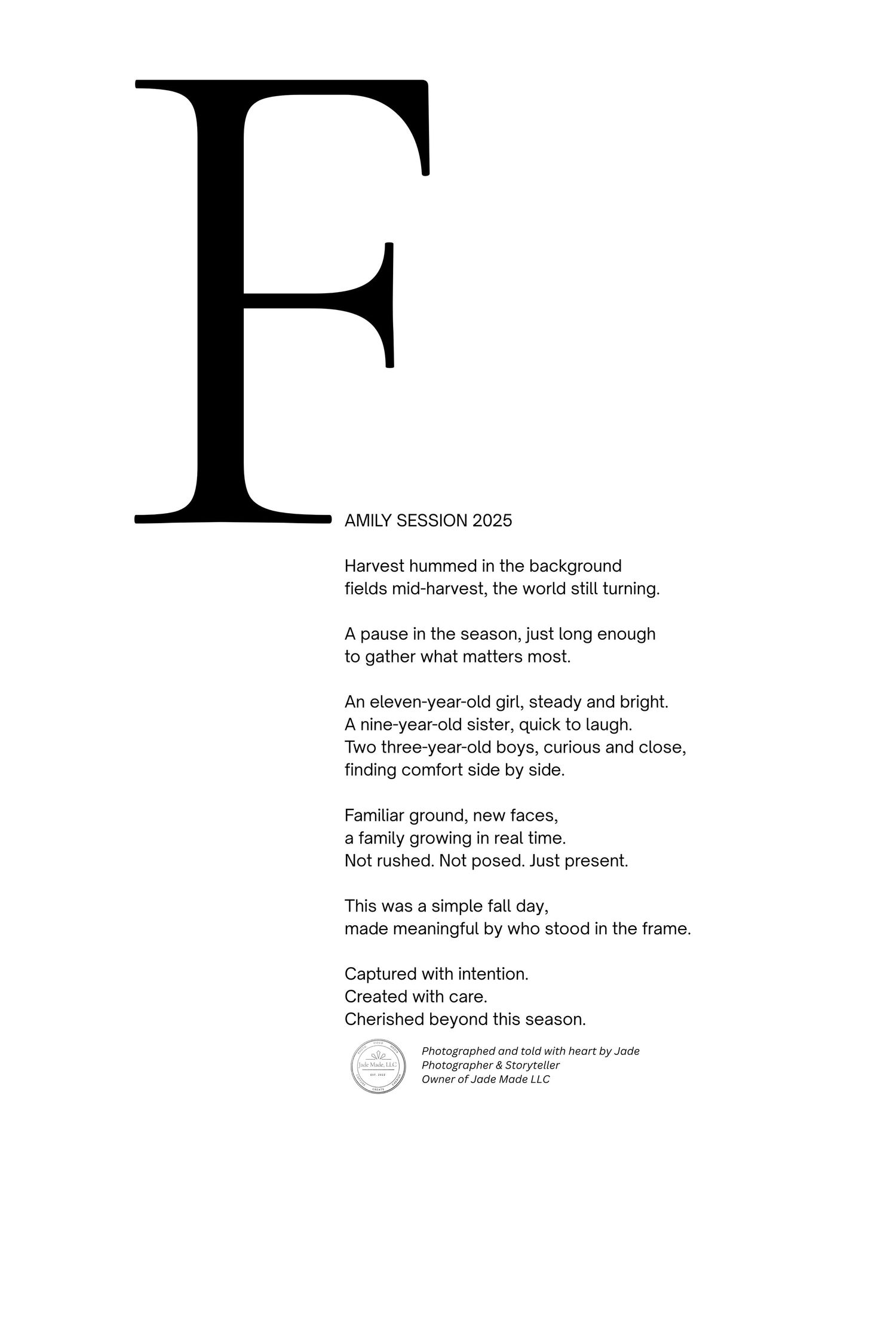 Minimalist black text on white background showing poetry verses with artistic typography and layout design.