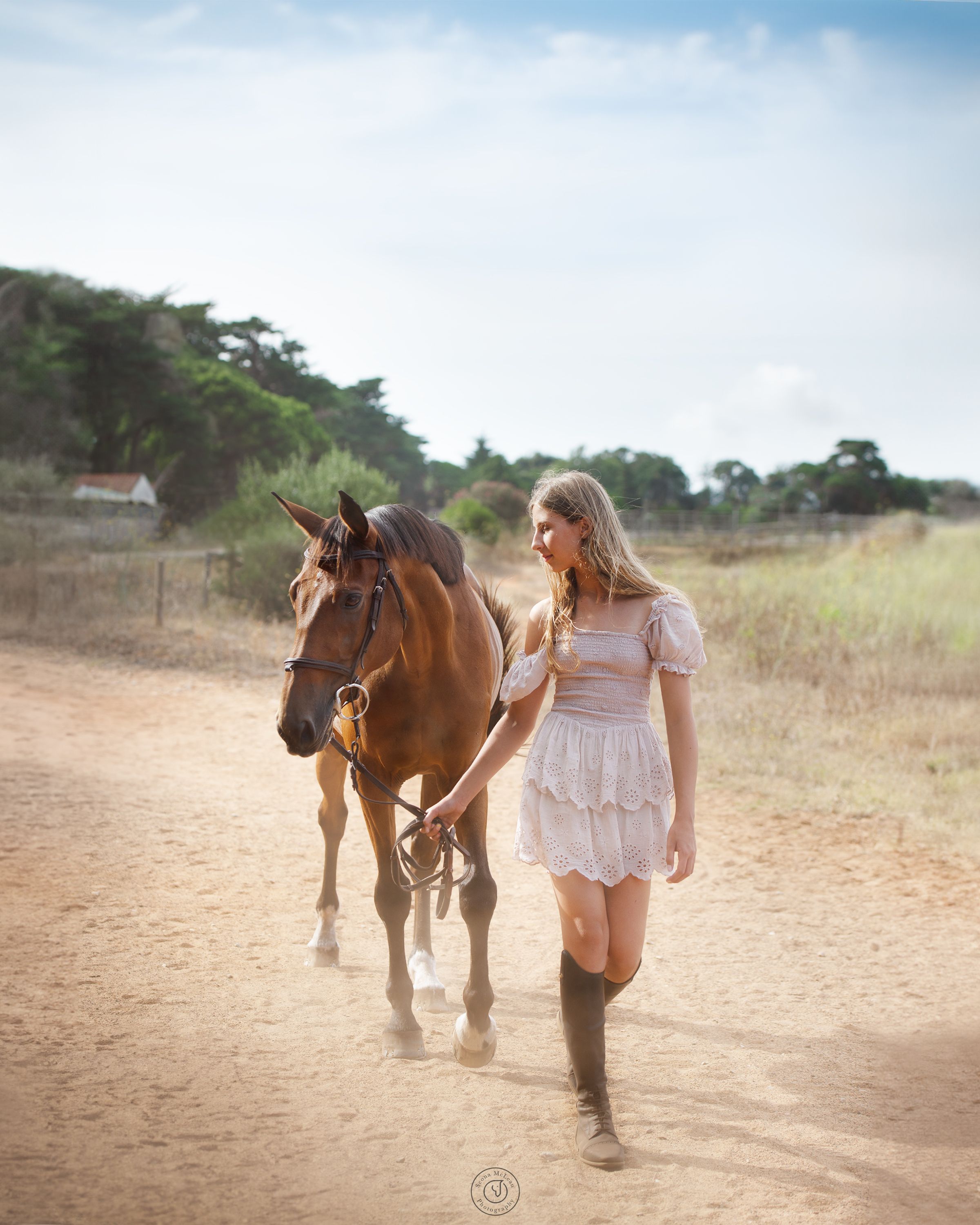 horse and human portrait