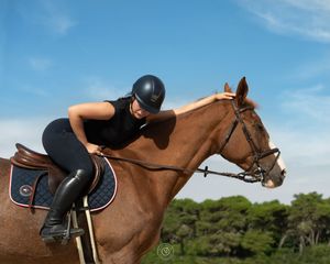 horse and human portrait