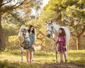 horse and human portrait