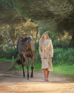 horse and human portrait