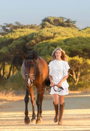horse and human portrait