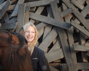 horse and human portrait