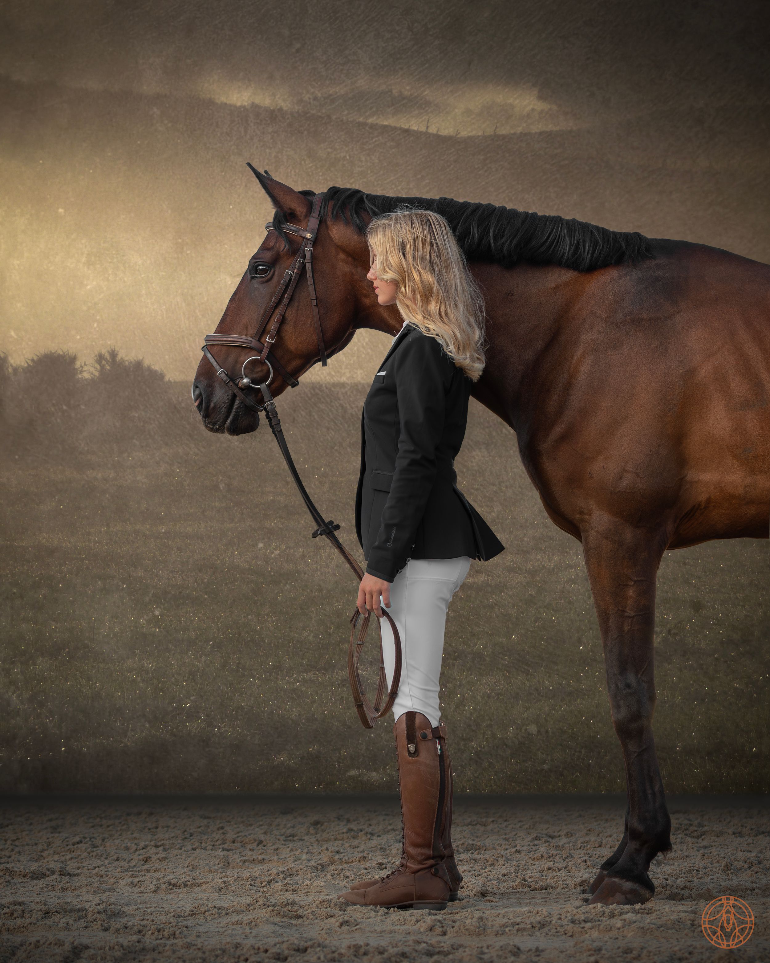 horse and human portrait