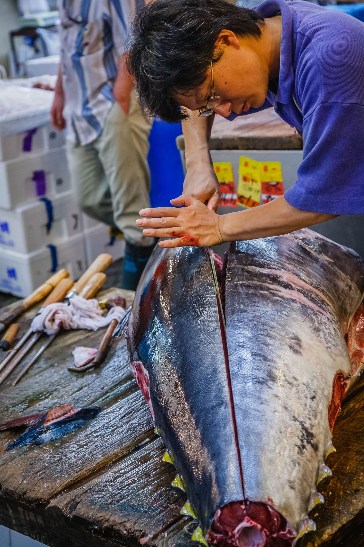 Tsukiji Outer Market, Tokyo, Japan, fish market