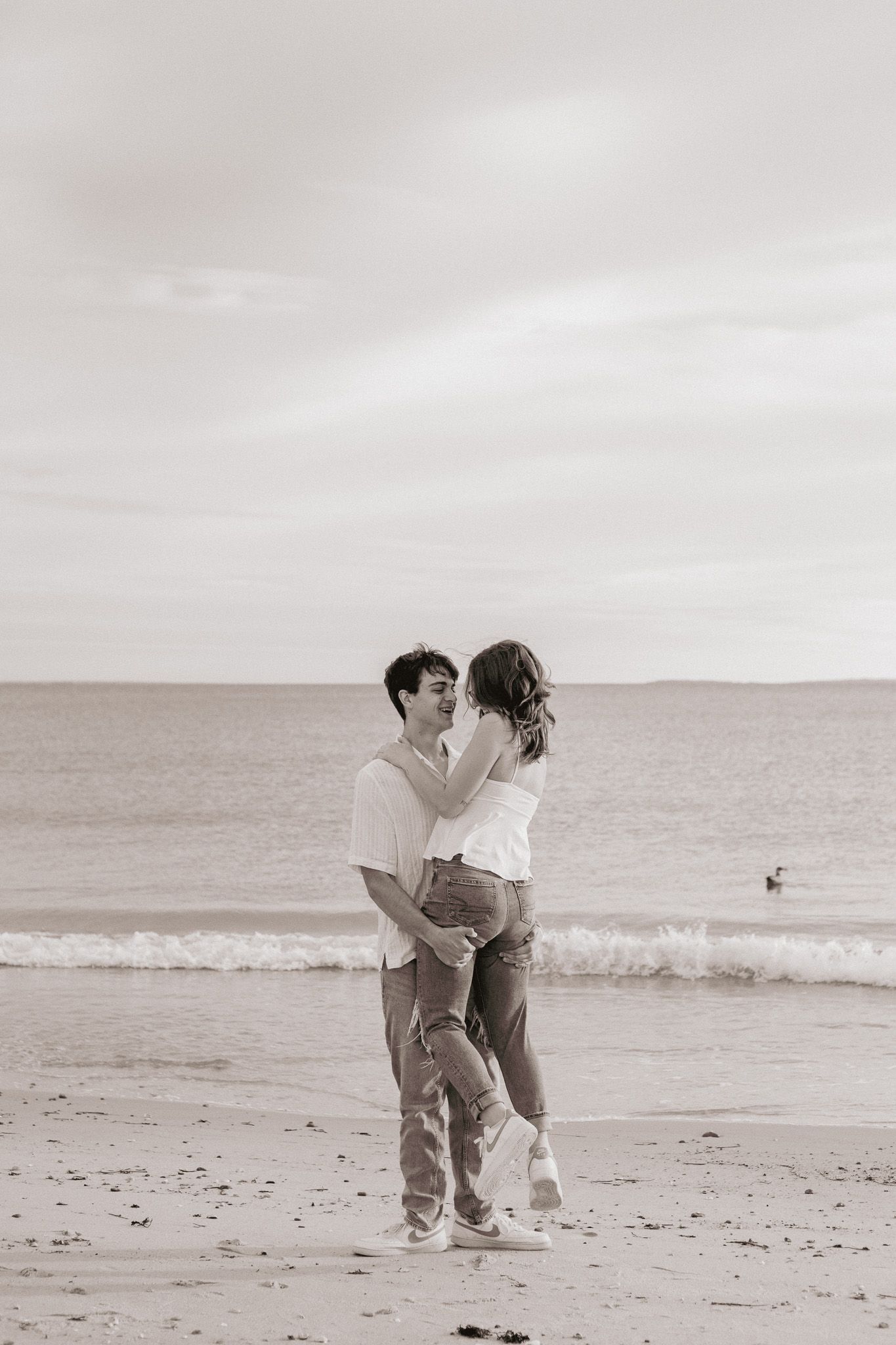A couple's session at Harkness Memorial State Park.