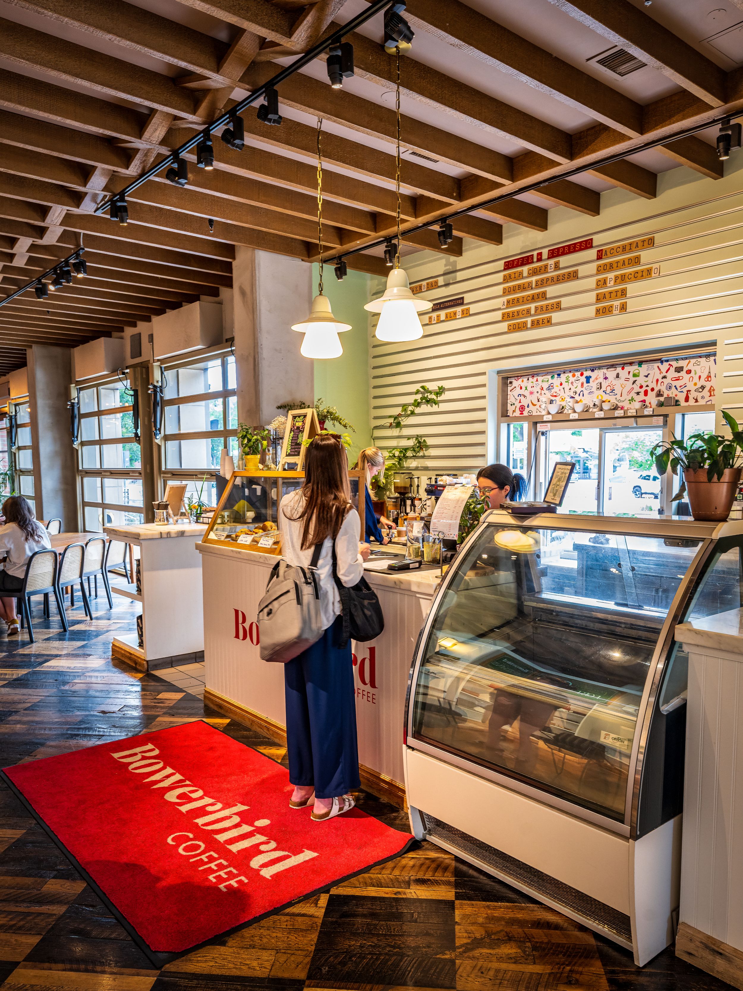 Shot of the Bowerbird Coffee shop at The Elizabeth Hotel by Denver Hospitality, Travel & Tourism photographer Captain Colorado Photography.
