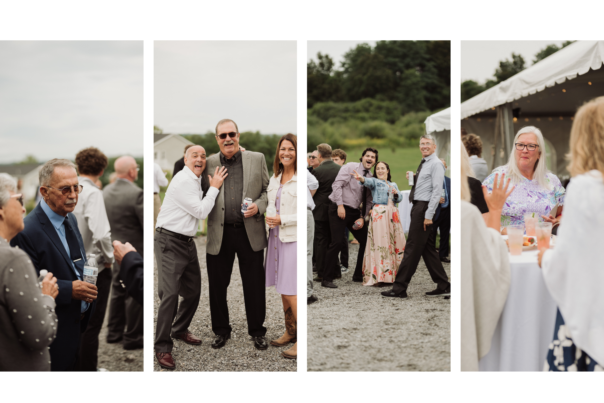 Wedding guests at Finger Lakes wedding