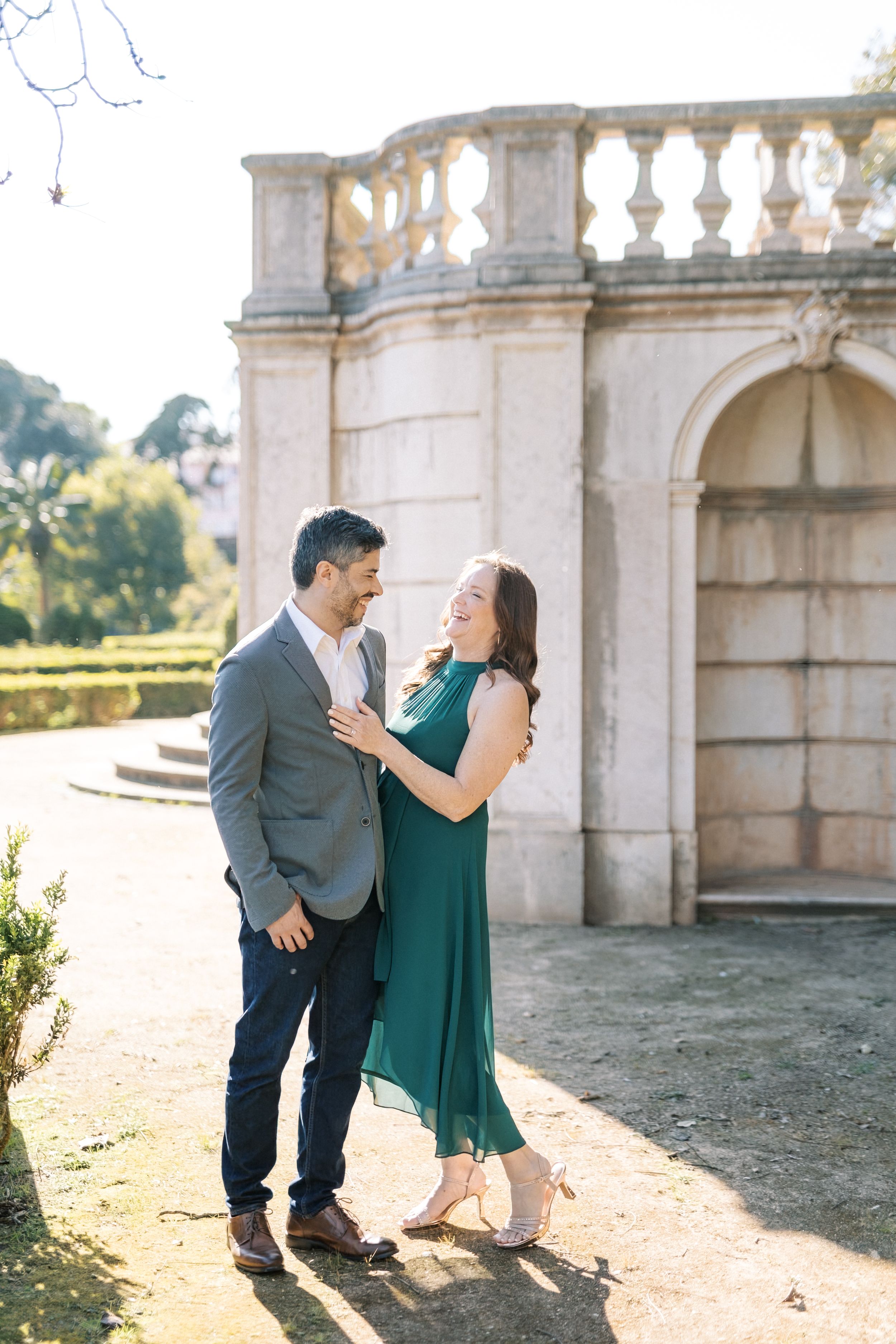 Engagement session Lisbon garden architecture Vandelli