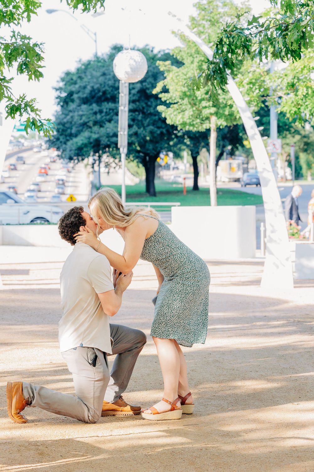 Klyde Warren Surprise Proposal Dallas, Texas by My One Sweet Rose Photo