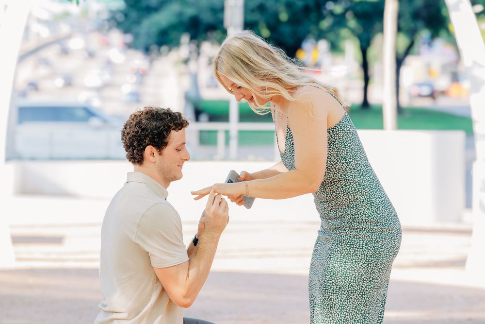 Klyde Warren Surprise Proposal Dallas, Texas by My One Sweet Rose Photo