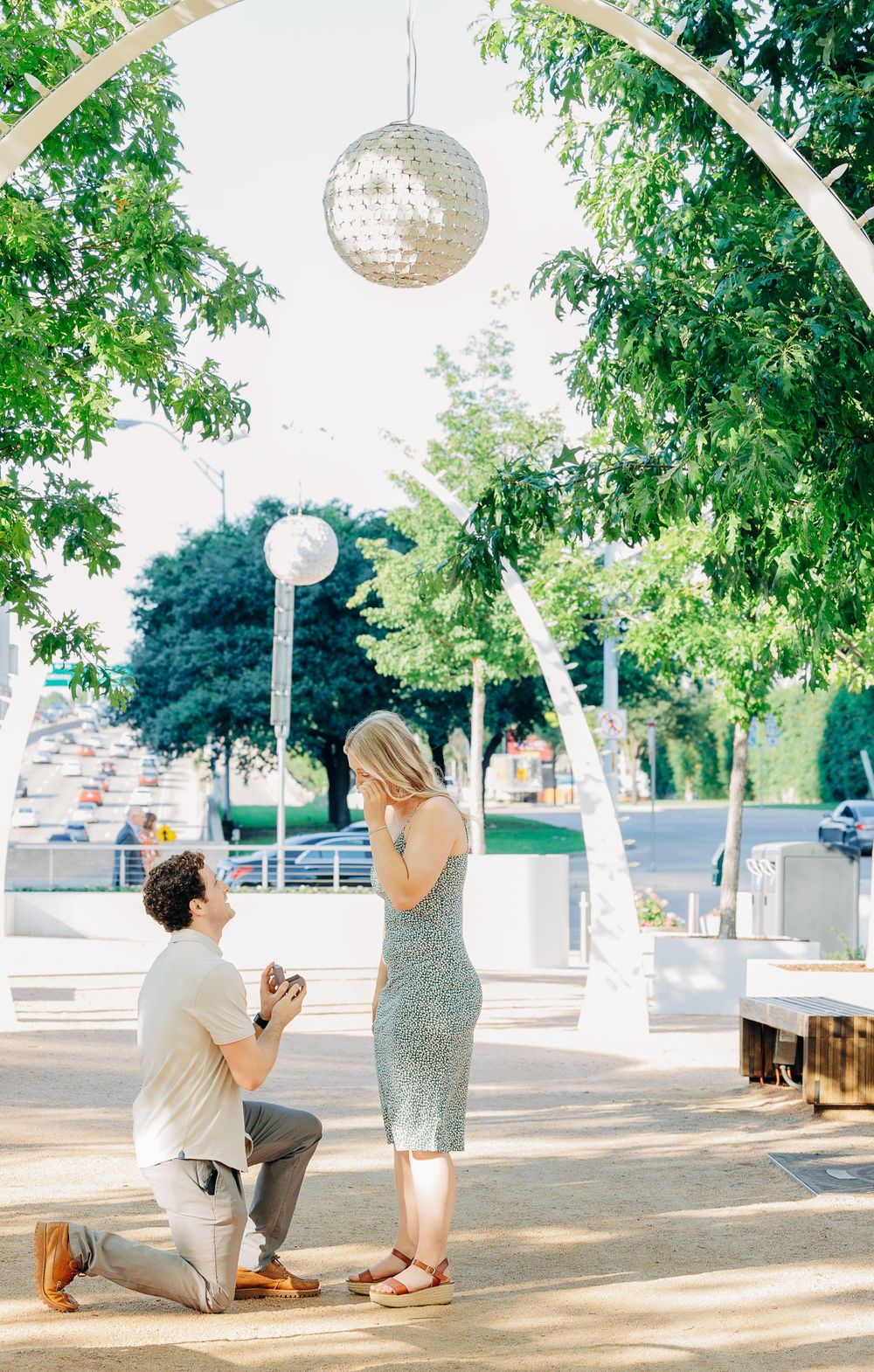 Klyde Warren Surprise Proposal Dallas, Texas by My One Sweet Rose Photo