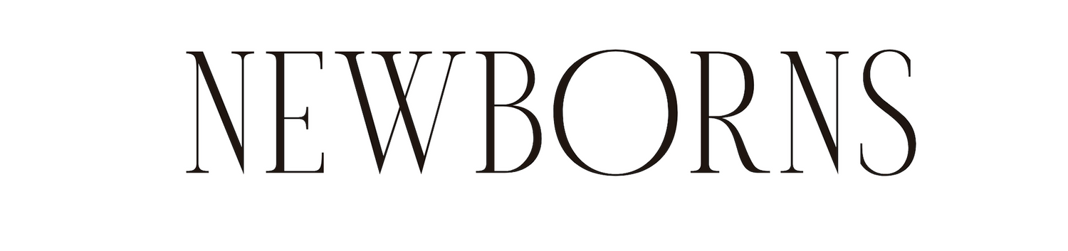 Clean typography displaying 'Newborns' in a sophisticated serif font.