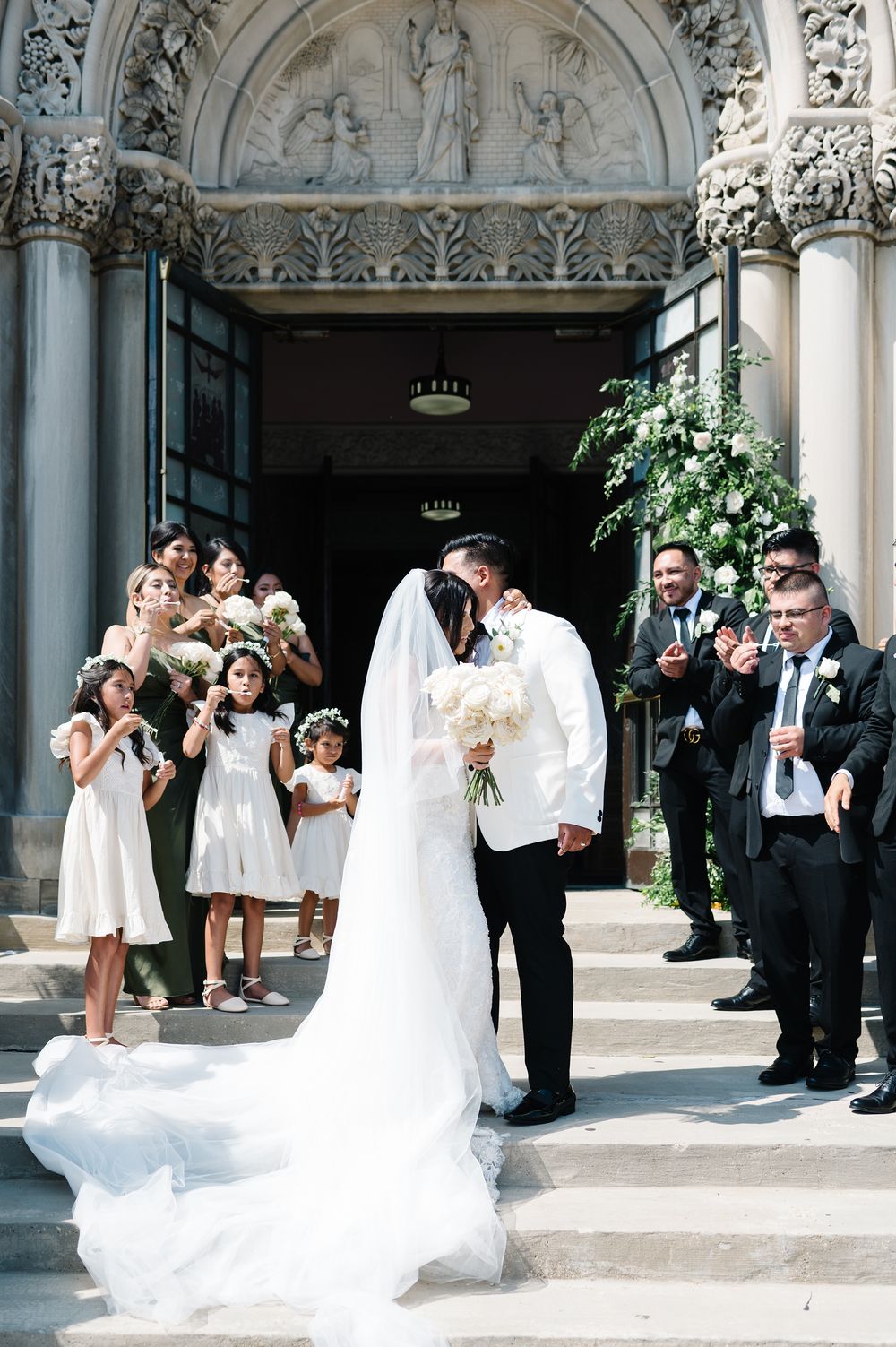 Church Grand Exit | Candace Sims Chicago Luxury Fine Art Wedding Photographer