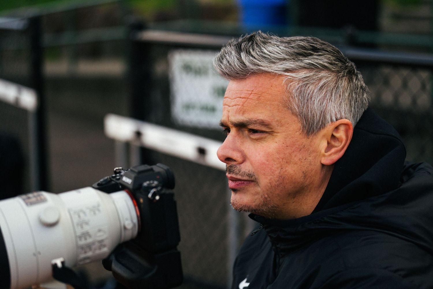 Carlos Sanchez, sports photographer taking game actions photos with a Sony camera body and lens.