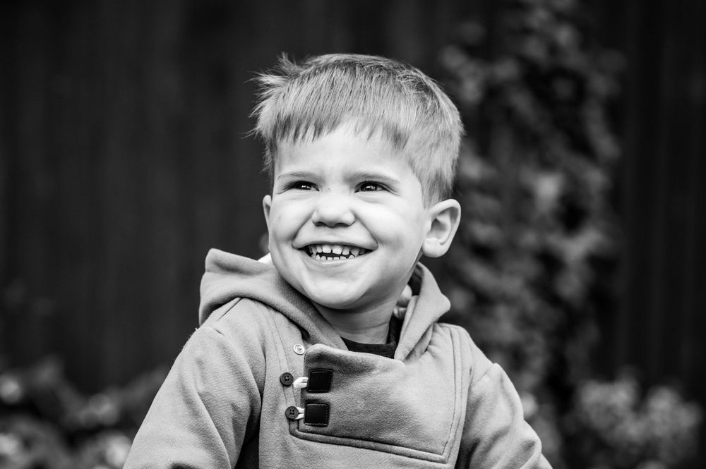 headshot of a little boy during a nursery photoshoot in Ashtead, Surrey