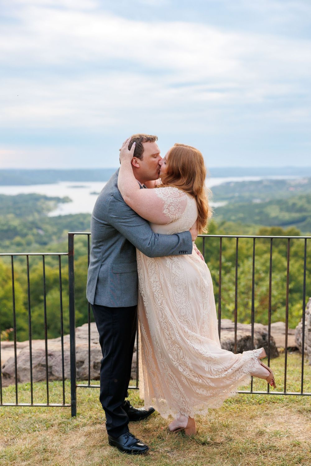 A magical proposal on Table Rock Lake at Top of the Rock in Ridgedale Missouri.