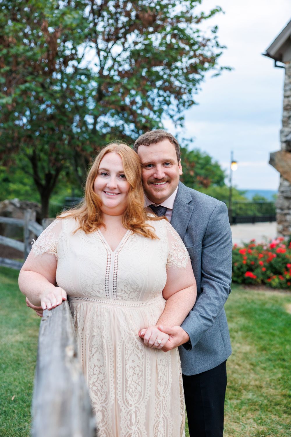 A couple getting engaged at top of the rock in Branson Missouri near big cedar lodge.
