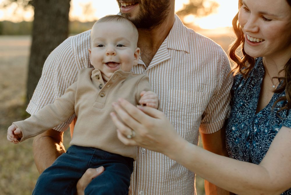 baby and parents