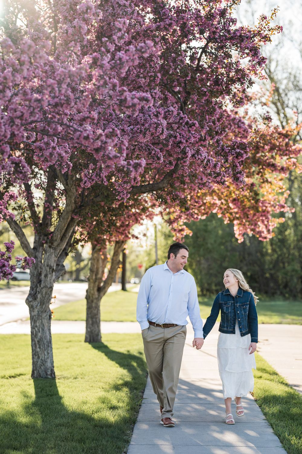 springtime engagement