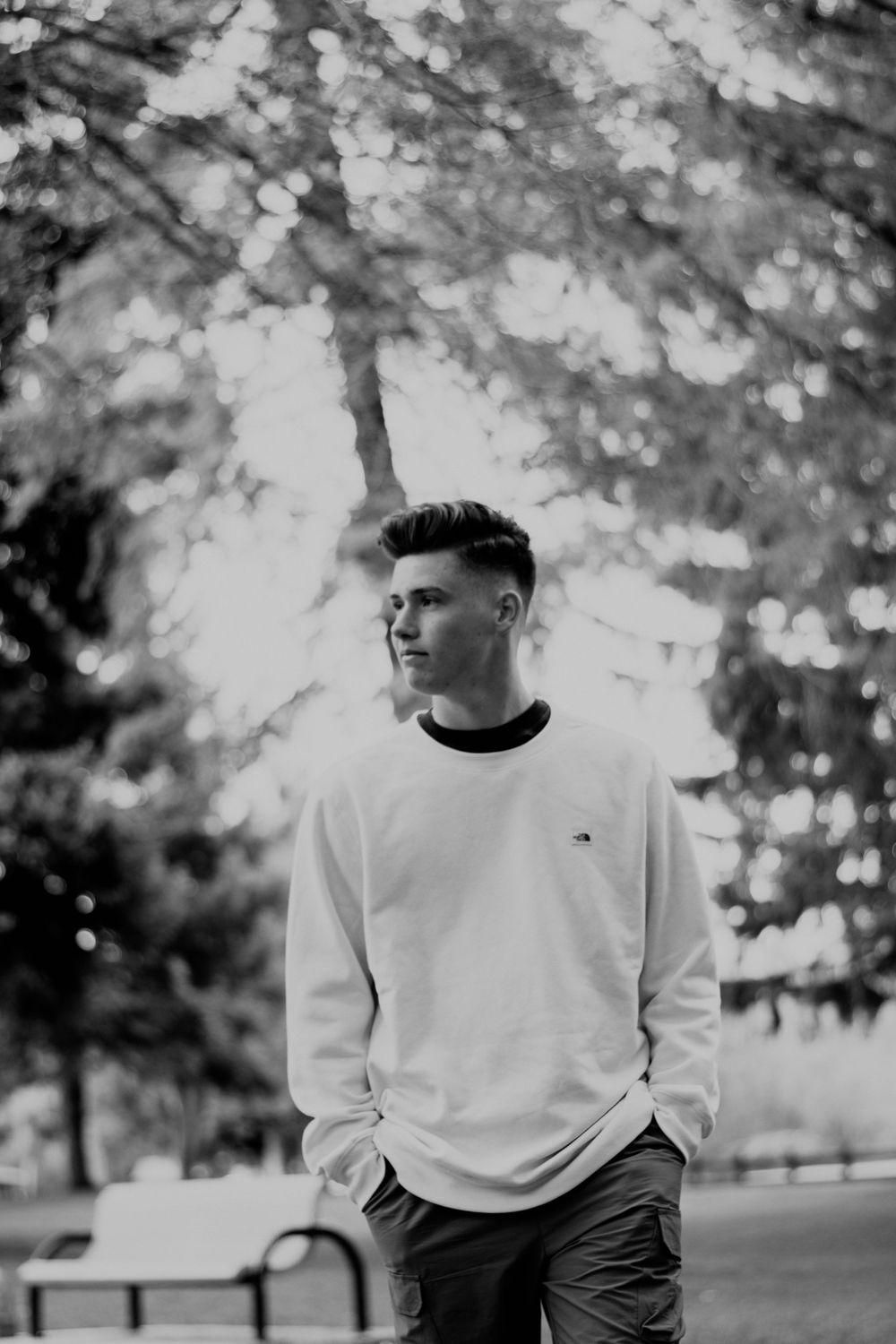 Boy in Utah Park Senior Year