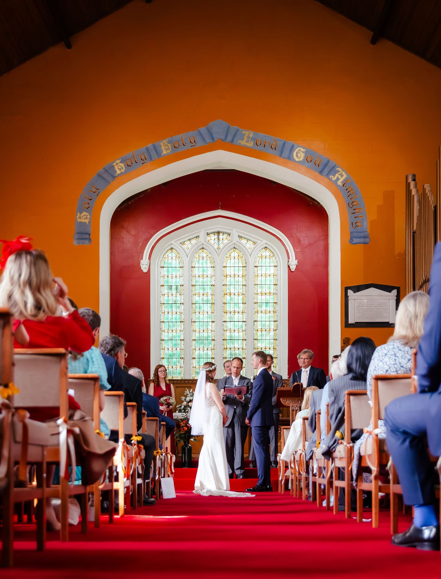 Non-Traditional Wedding Photography, bride and groom reading vows