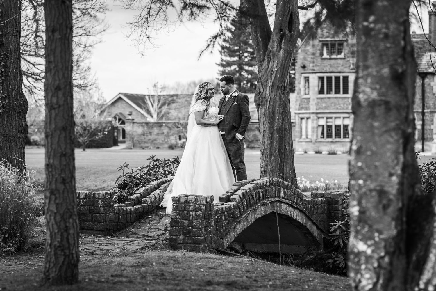 Wedding day at Nunsmere Hall, Tarporley, Northwich. Walking down the aisle.