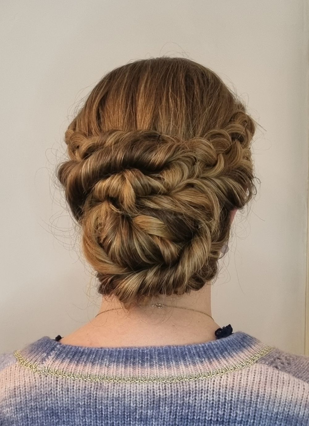 Twisted low chignon