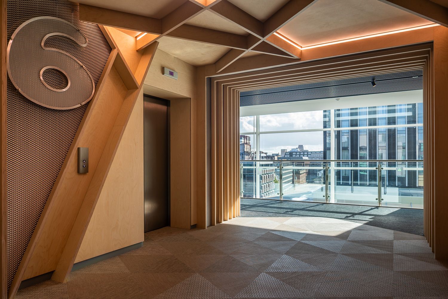 Commercial interior photography of refurbished office space in Liverpool