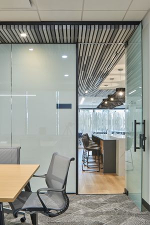 Cincinnati architectural photo of an interior break room of the Ferguson Pape Baldwin Architects office building in San Diego, California