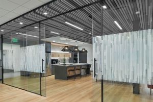 Cincinnati architectural photo of an interior break room of the Ferguson Pape Baldwin Architects office building in San Diego, California