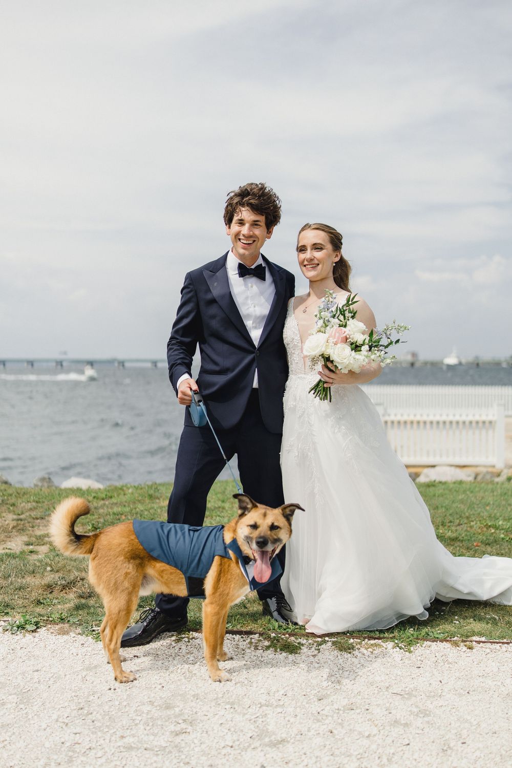 First look Newport, RI wedding, Newport Harbor island resort