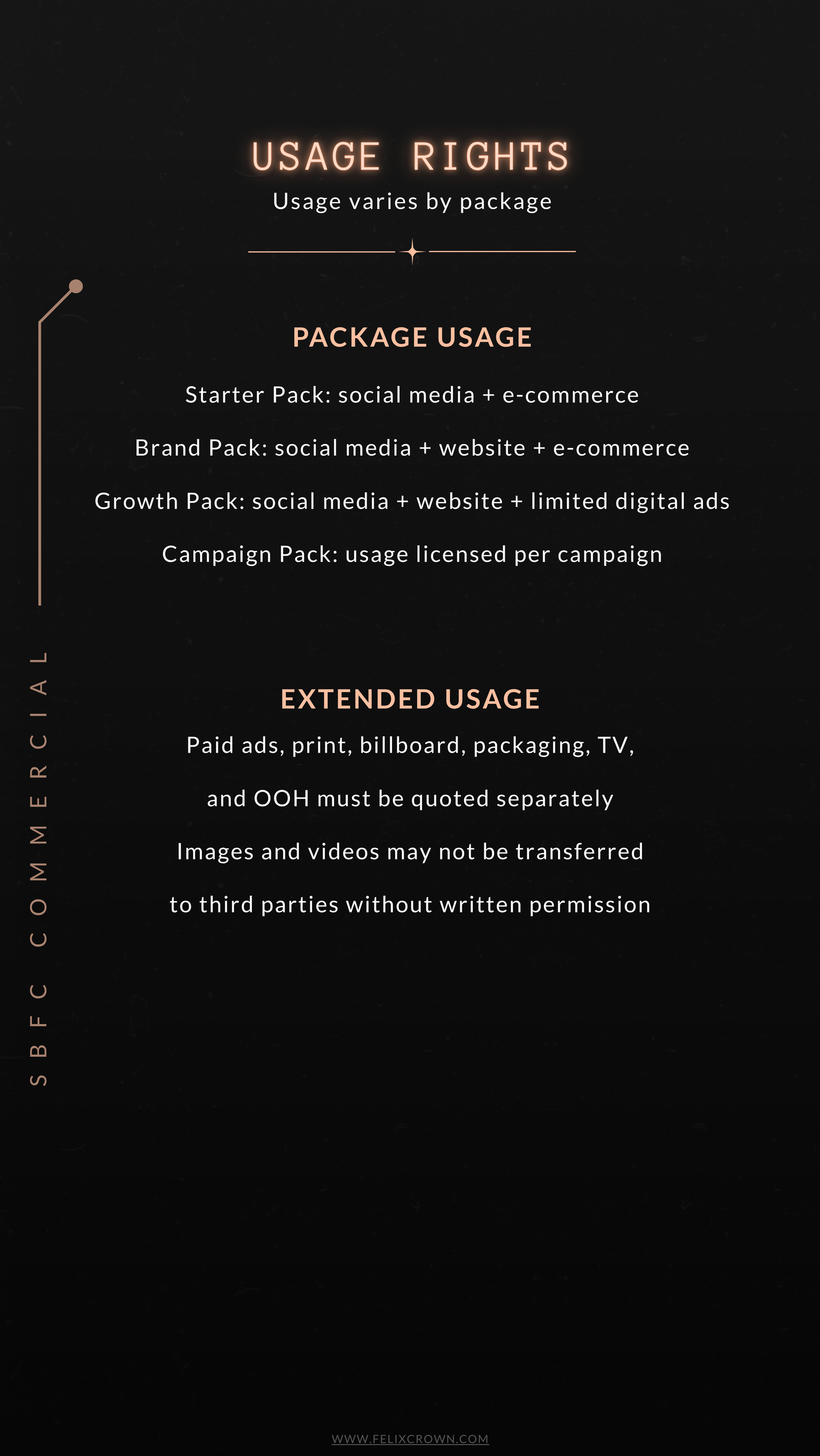 SBFC Commercial Starter Product Pack pricing card showing N200,000 for 5 products, 10 edited images, with 5-7 day turnaround.