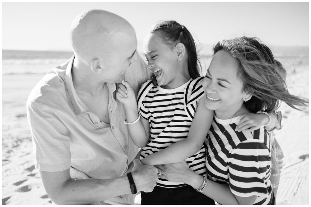 Black and white close-up portrait during a Sayulita family photography session.