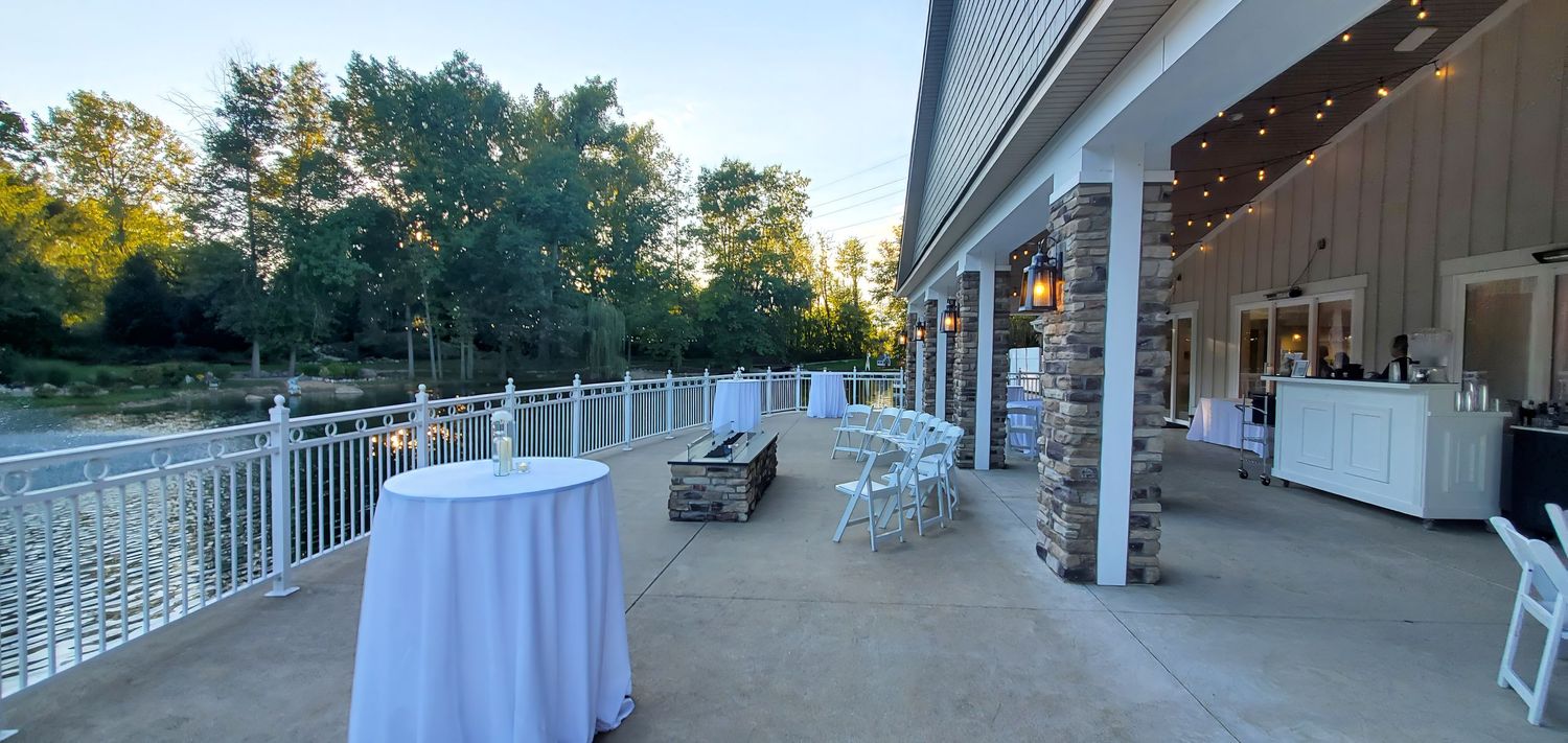 Swan Lake Event Center Wedding Venue lakeside terrace