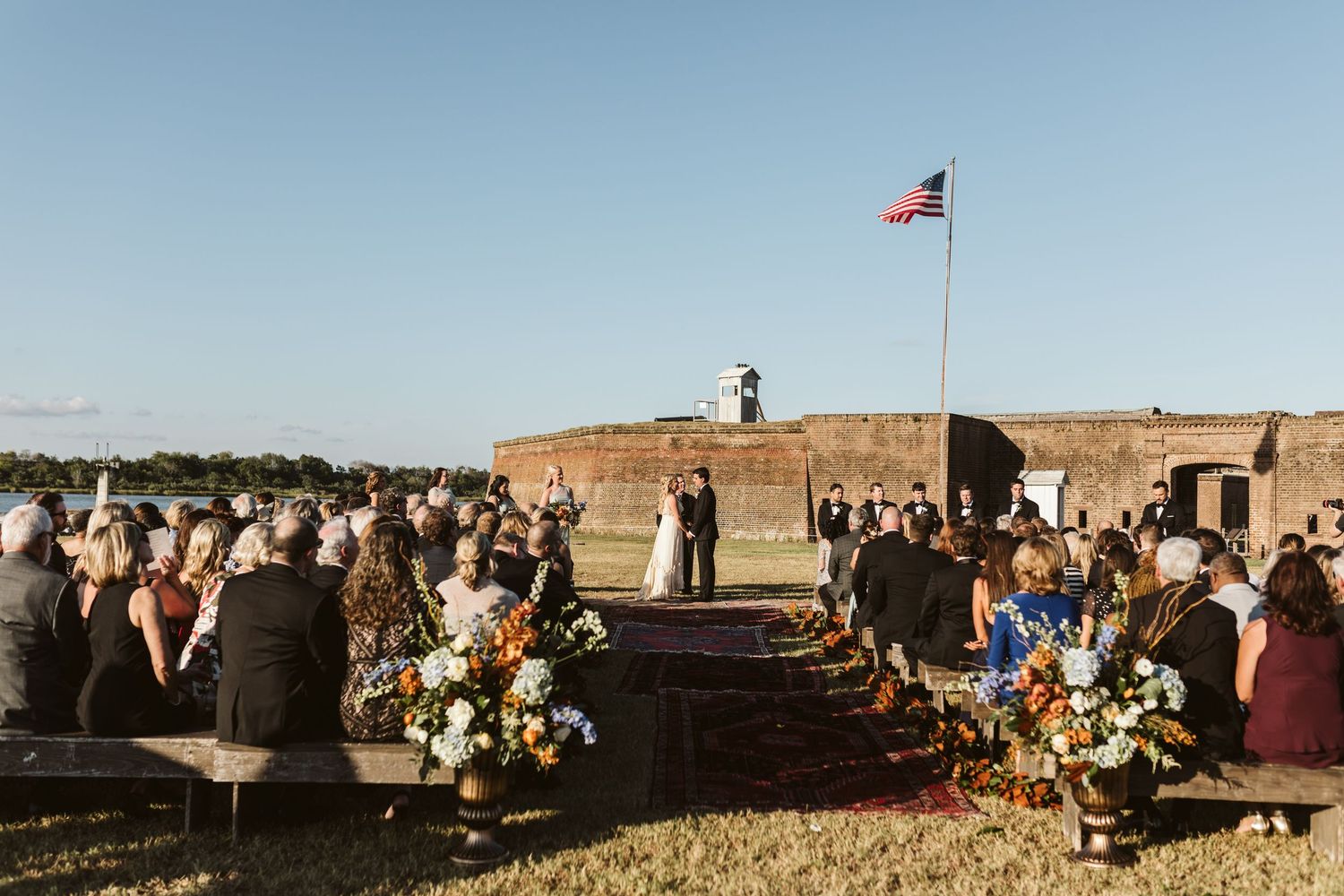 Old Fort Jackson wedding in Savannah Georgia