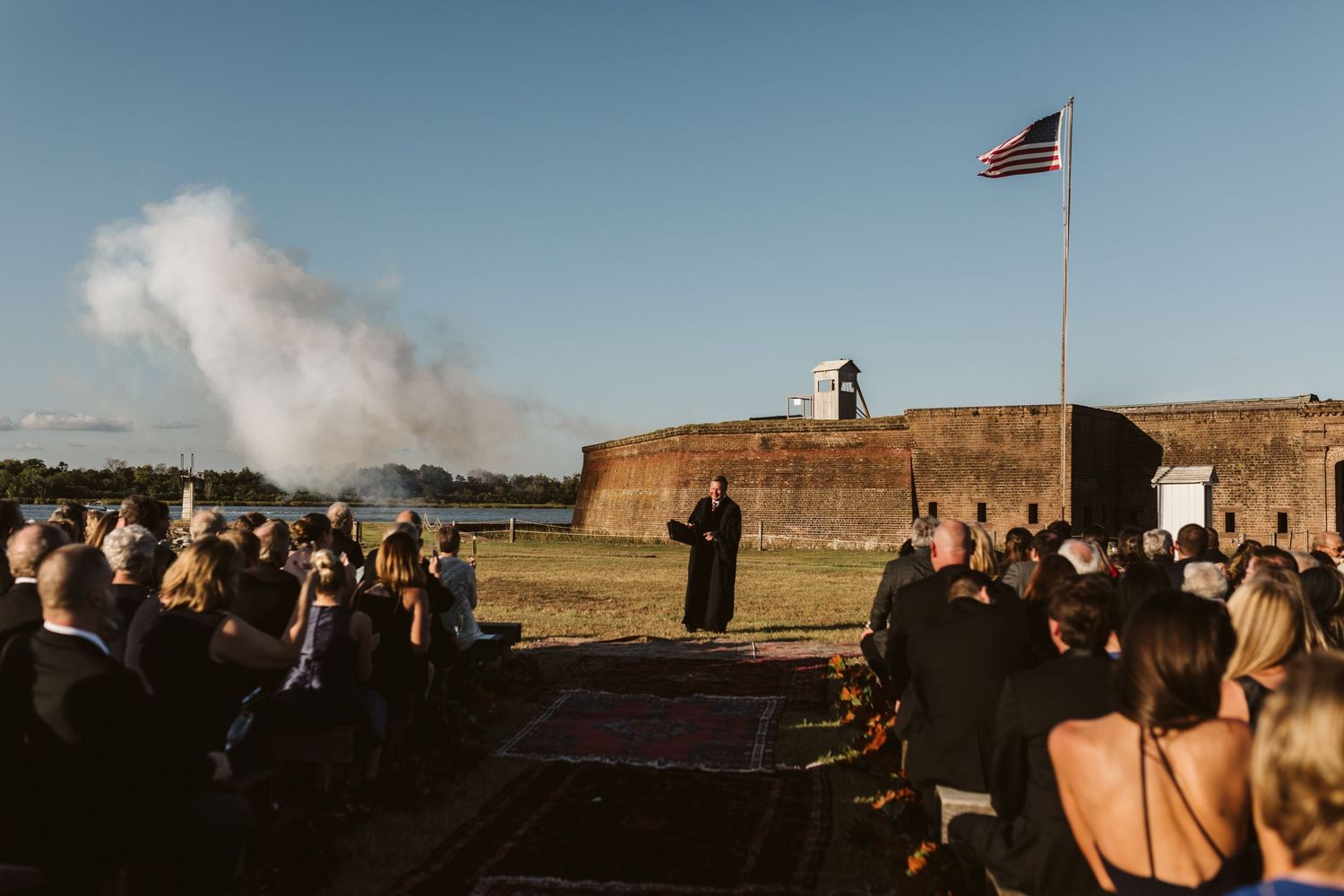 Old Fort Jackson wedding in Savannah Georgia