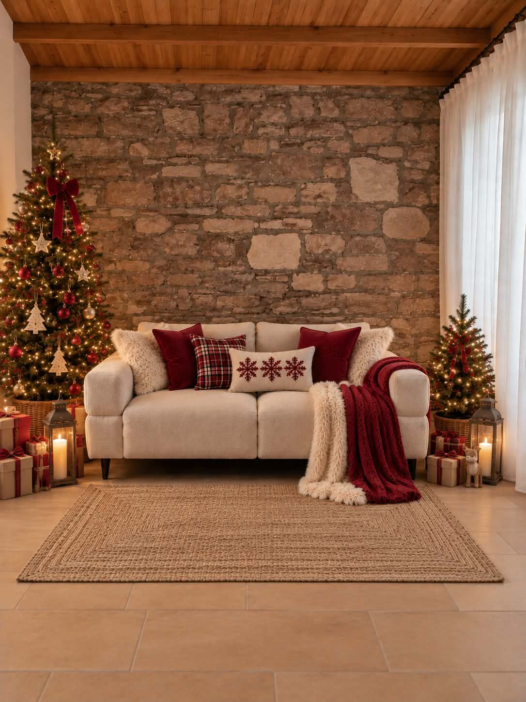 Décor de Noël élégant au studio photo à Nothalten en Alsace