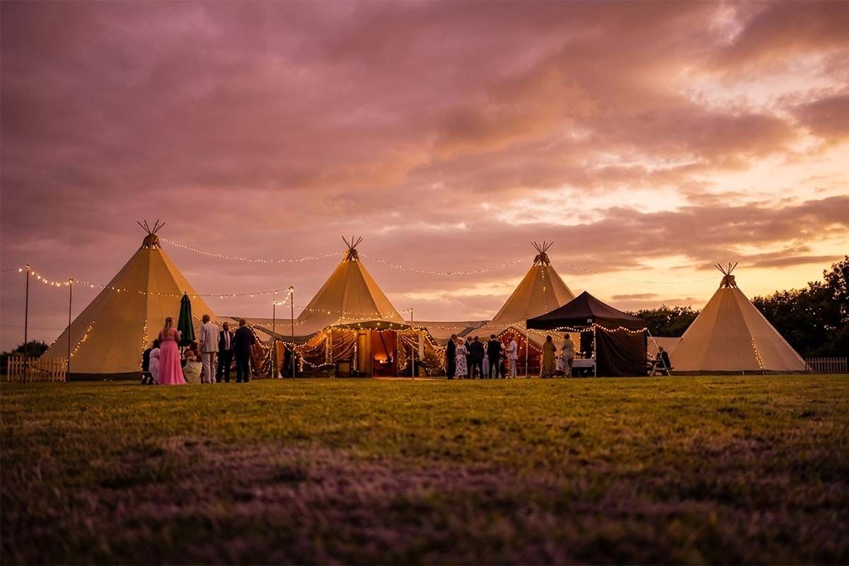 The den at four acre near wigton provides a luxury festival vibe that is a favourite venue for wedding photographers