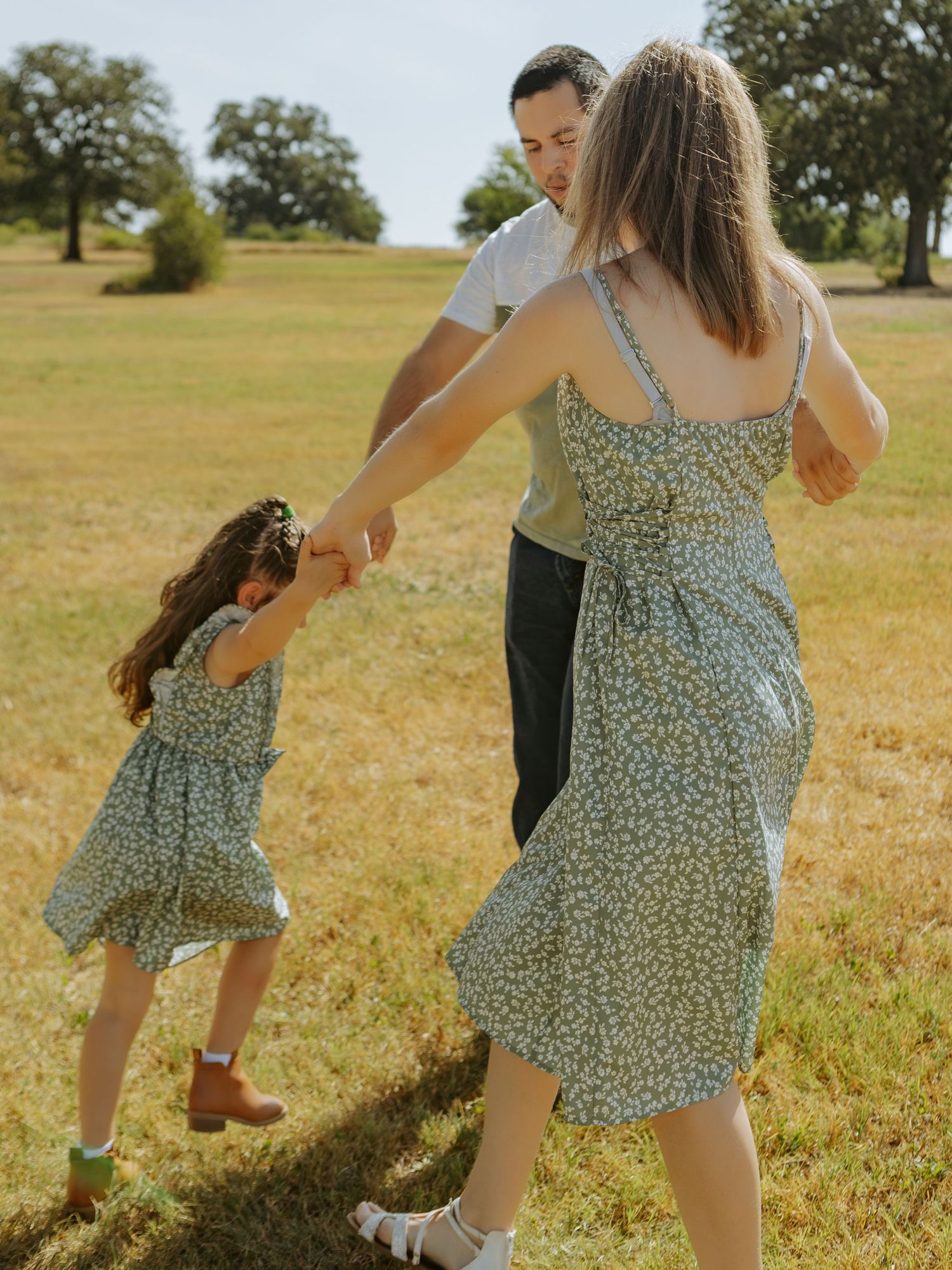 family playing at east metro park