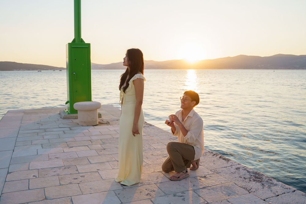 Sunset boat trip in Split at the best sunset view point with proposal
