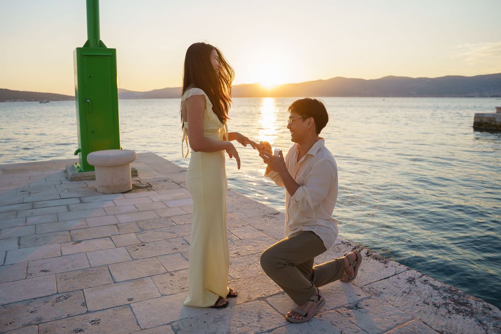 Sunset boat trip in Split at the best sunset view point with proposal