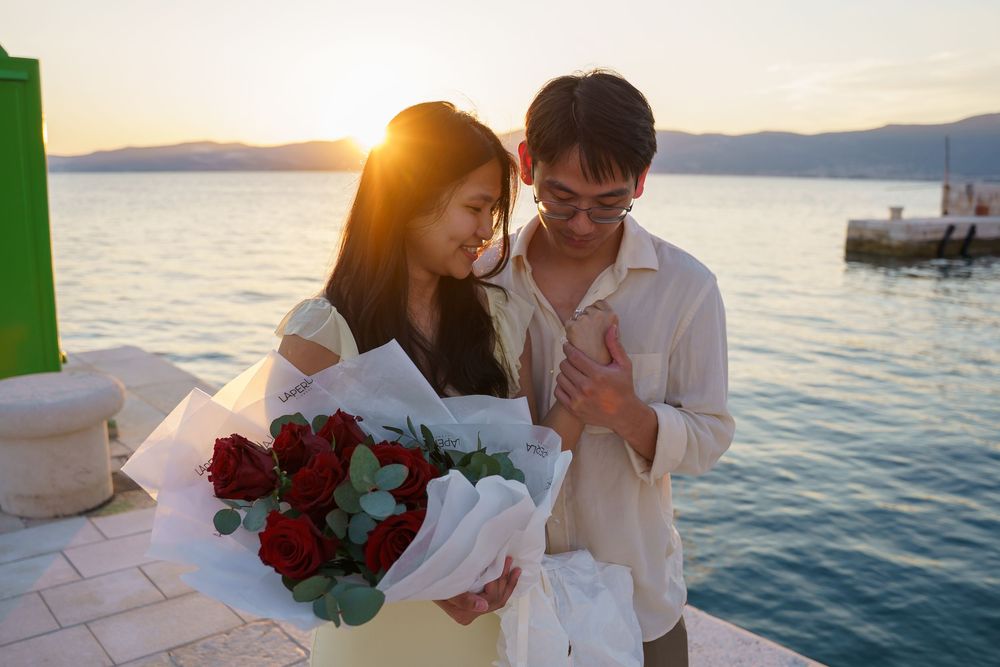 Sunset boat trip in Split at the best sunset view point with proposal
