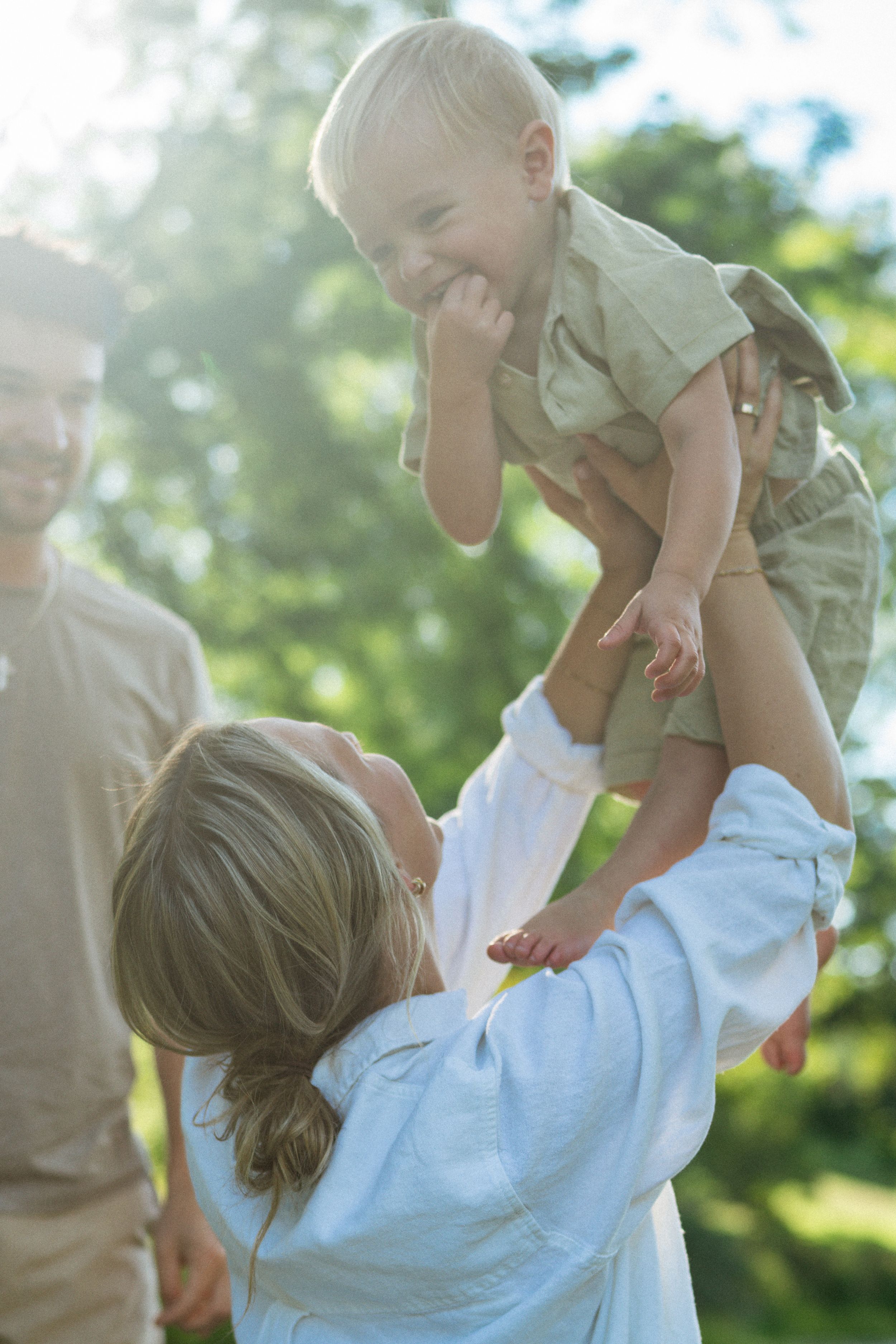 Garden vibes, outdoors, sunset, golden hour, family in the grass, family love, warmth, laughter, family, picnic