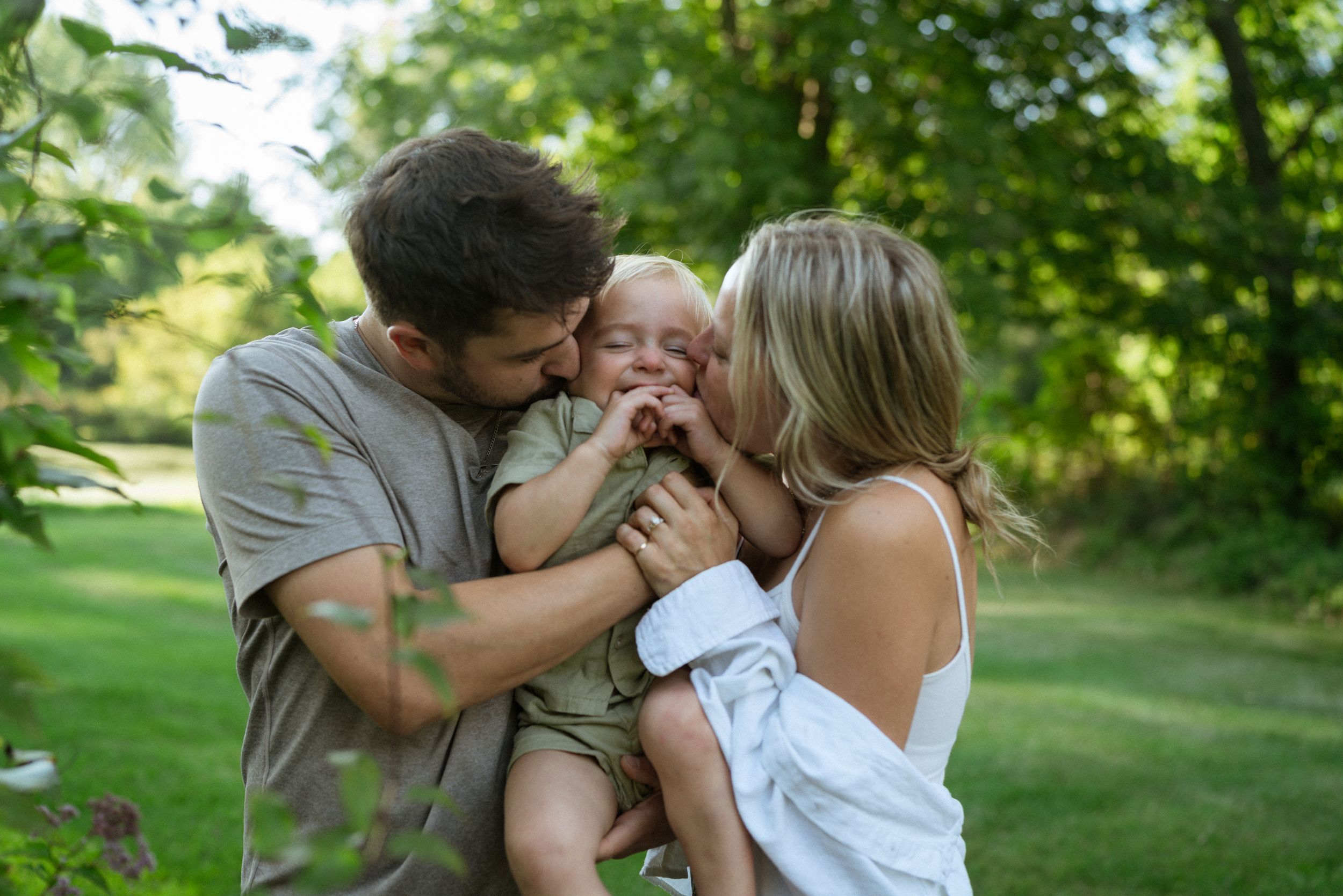 Garden vibes, outdoors, sunset, golden hour, family in the grass, family love, warmth, laughter, family, picnic, toddler, candid