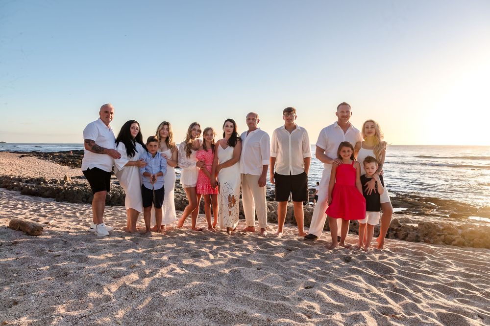Langosta beach sunset family photographer