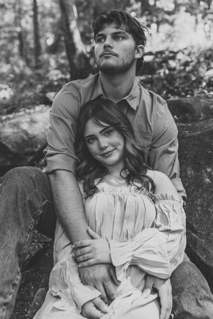 Creek engagement session in Cullman ALabama by White Oaks Photography, a north alabama photographer. Couples creek session- adventure photos