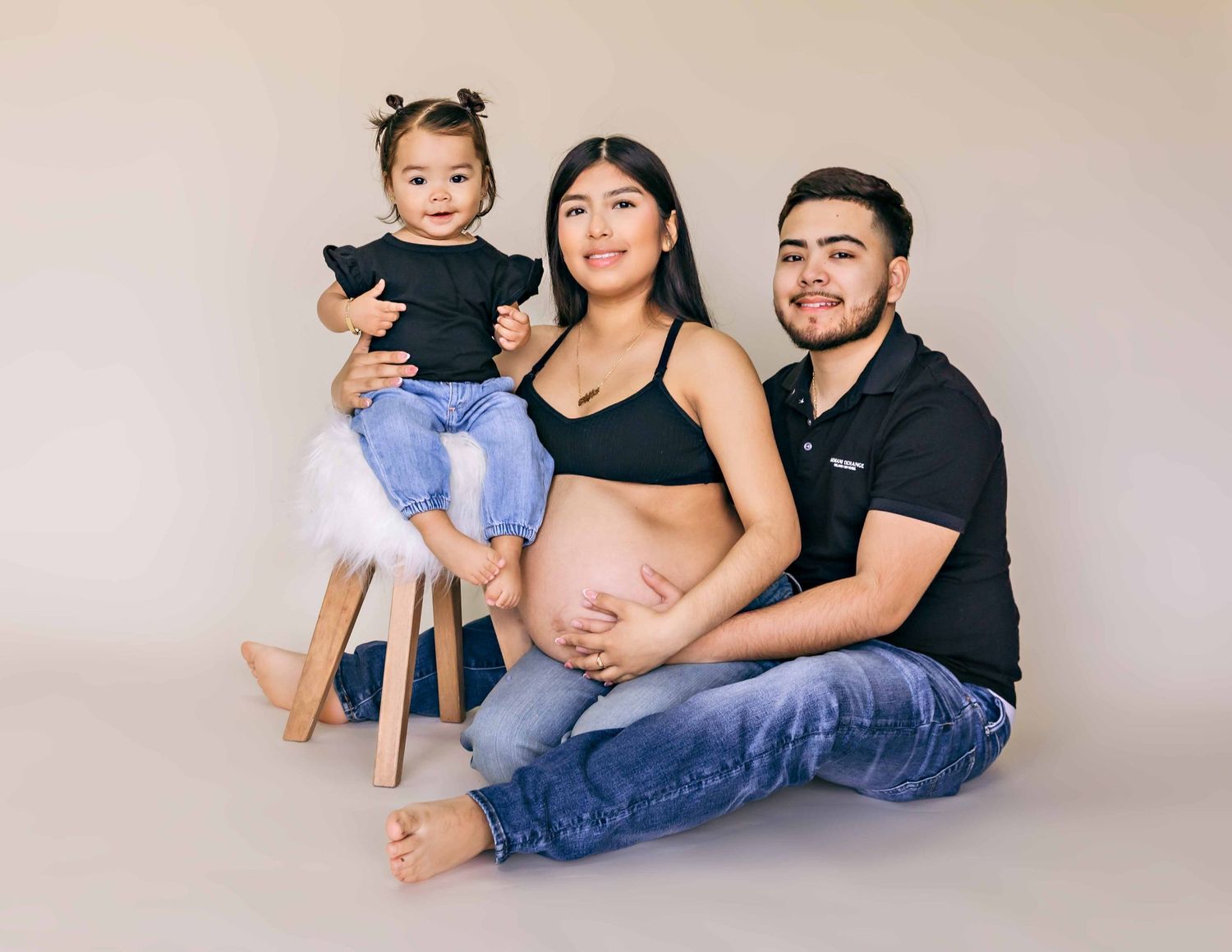 soon to be 4 family captured in fresno,ca in home studio.